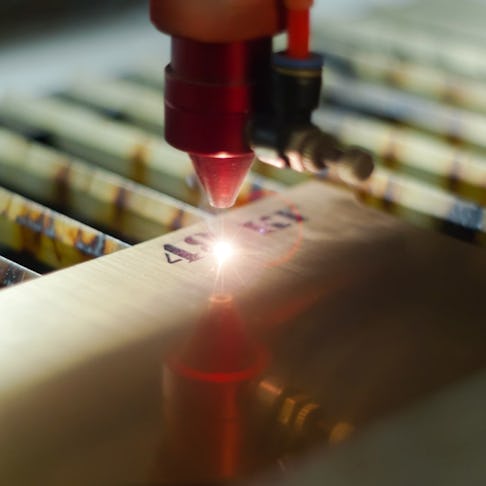 A laser engraving aluminum. credit: Evgeny Haritonov/Shutterstock