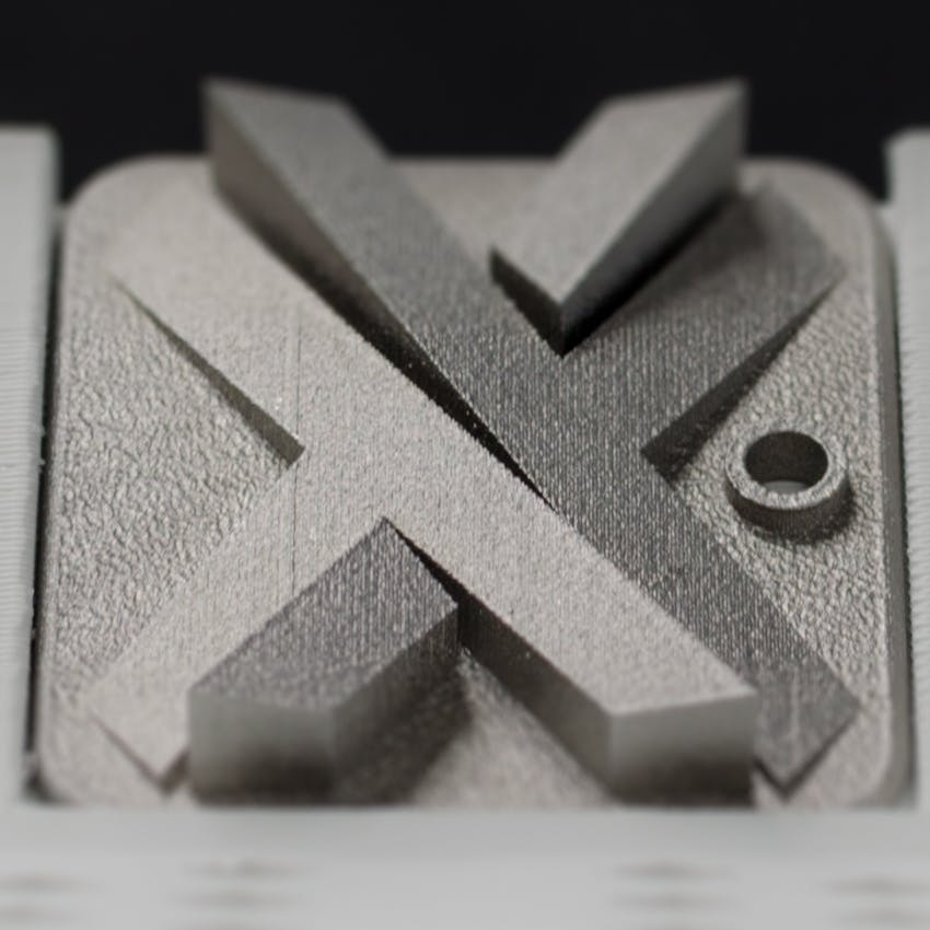 A Xometry part made from 3D printed 316 stainless steel