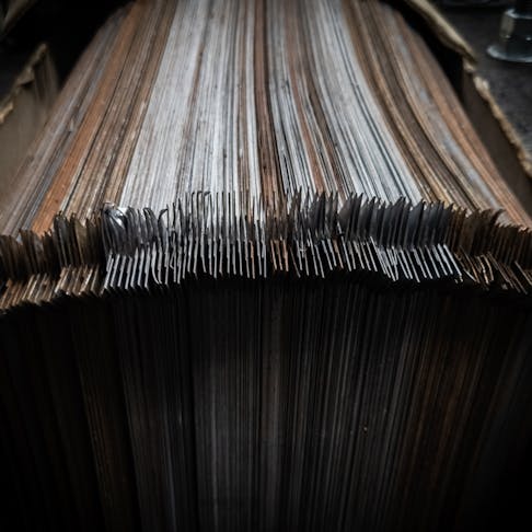 A stack of laminated plates. Image Credit: Shutterstock.com/Anwar Attar