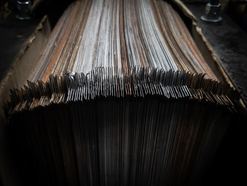 A stack of laminated plates. Image Credit: Shutterstock.com/Anwar Attar