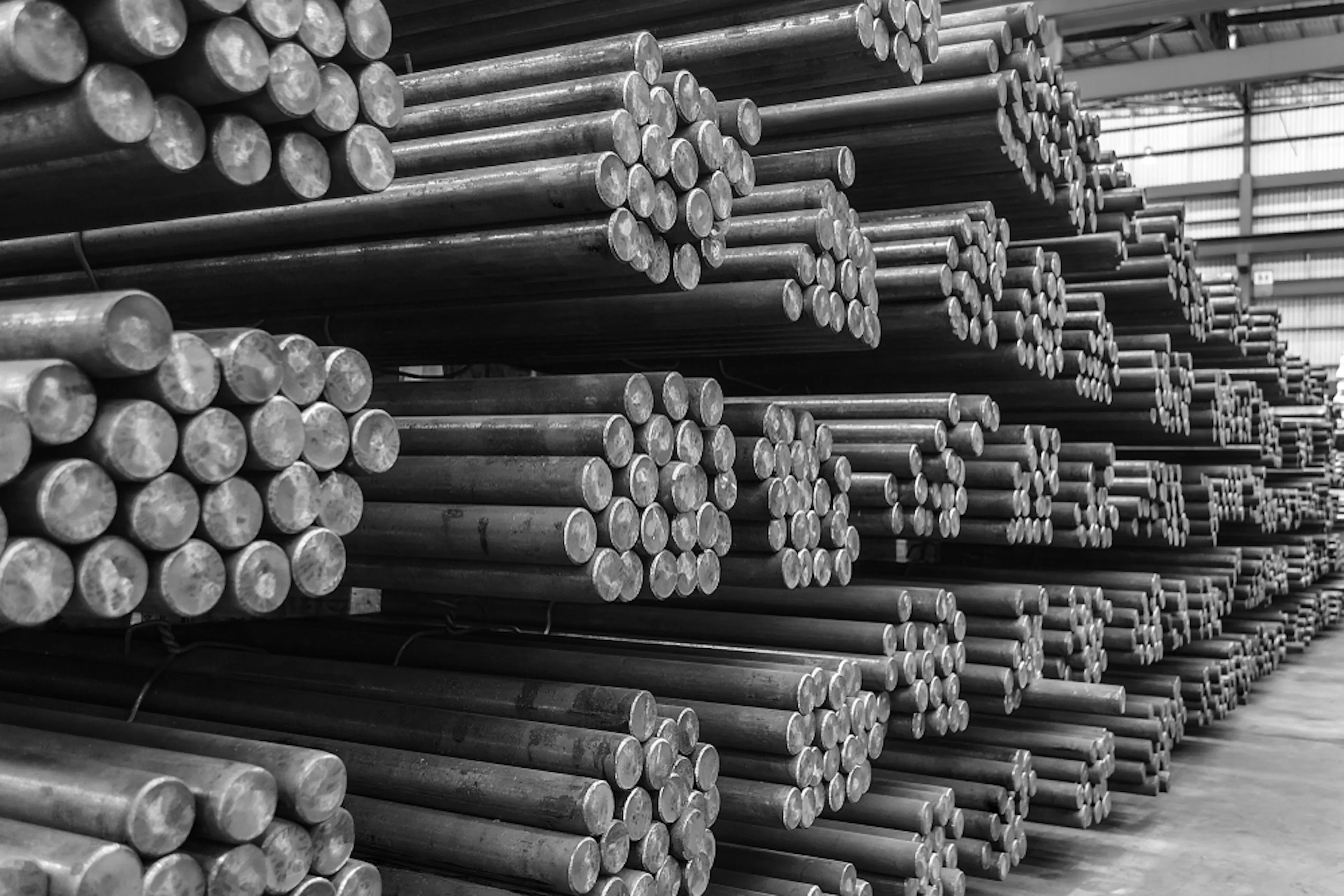 Round steel bars. Image Credit: Shutterstock.com/Mr. Kosal