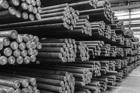 Round steel bars. Image Credit: Shutterstock.com/Mr. Kosal