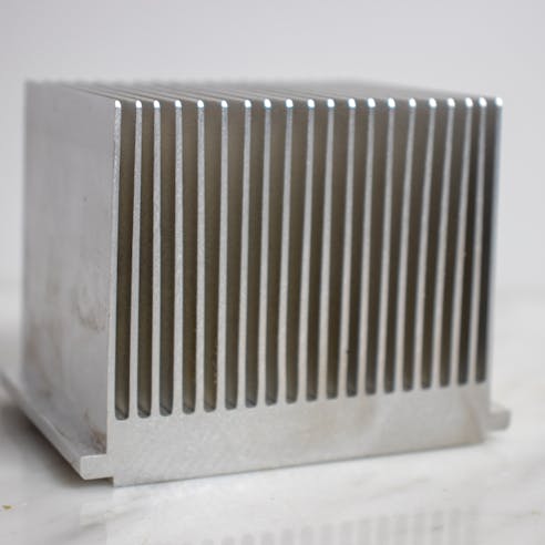 Aluminum heat sink. Image Credit: Shutterstock.com/Donnell Schroeter