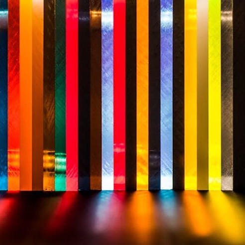 Different colors of acrylic sheets. Image Credit: Shutterstock.com/Roberto Sorin