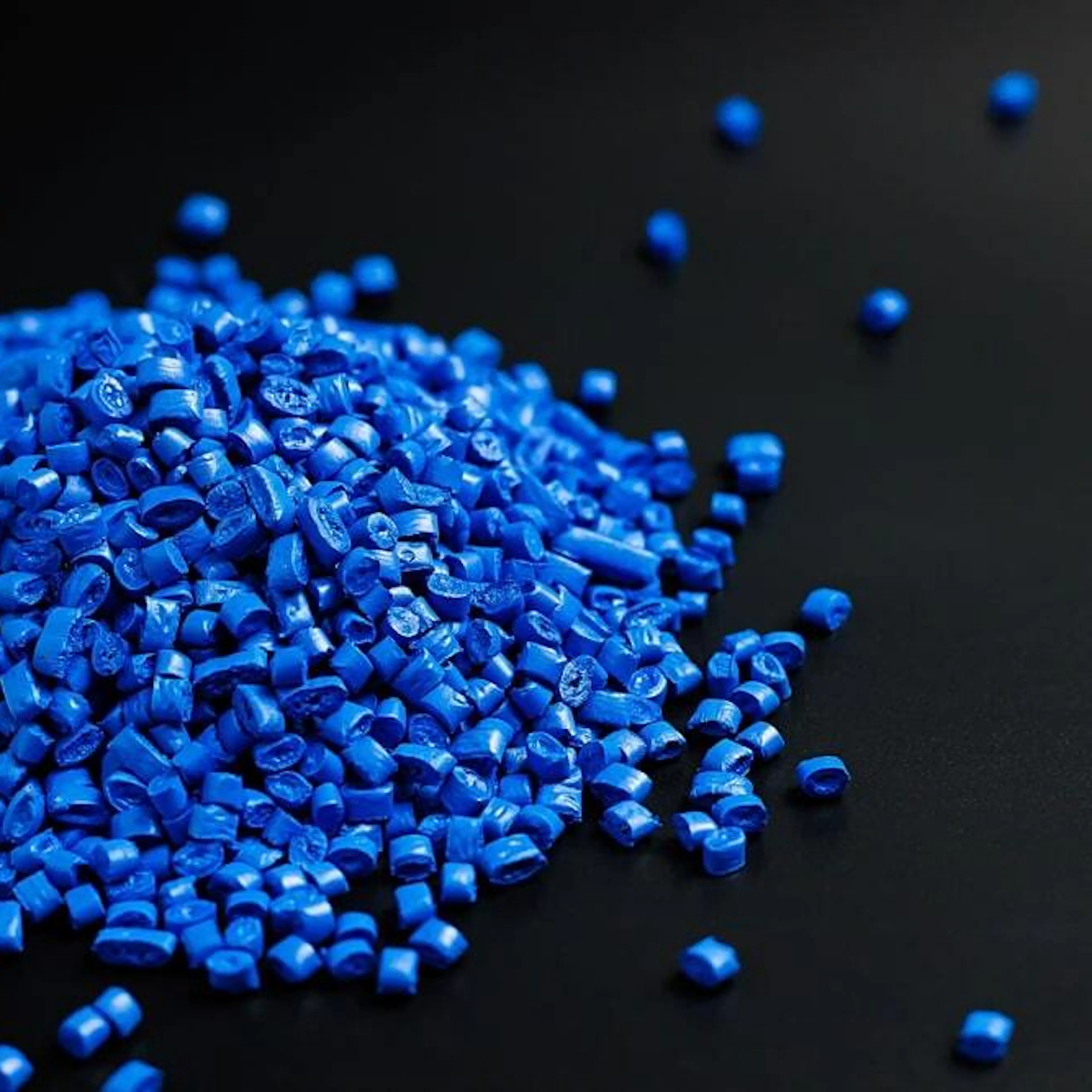 Blue granules of polypropylene. Image Credit: Anastasiia Burlutskaia/Shutterstock.com