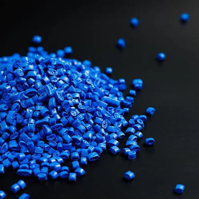 Blue granules of polypropylene. Image Credit: Anastasiia Burlutskaia/Shutterstock.com