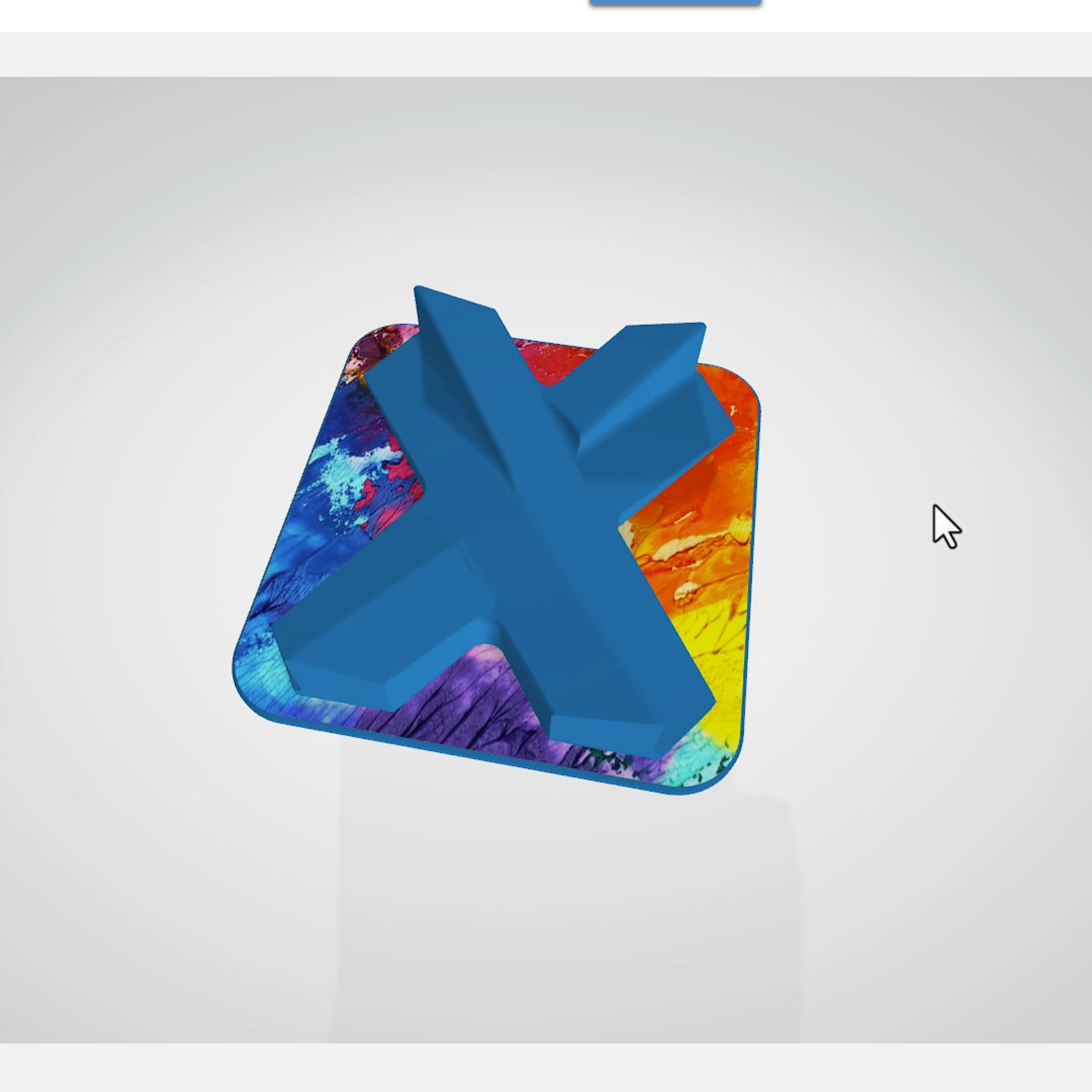 a Xometry X-Tile with colors added in 