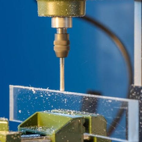 CNC milling with glass. Image Credit: Shutterstock.com/luchschenF