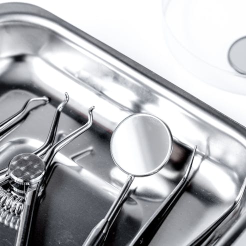 Stainless steel medical components. Image Credit: Shutterstock.com/279photo Studio