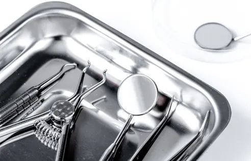 Stainless steel medical components. Image Credit: Shutterstock.com/279photo Studio