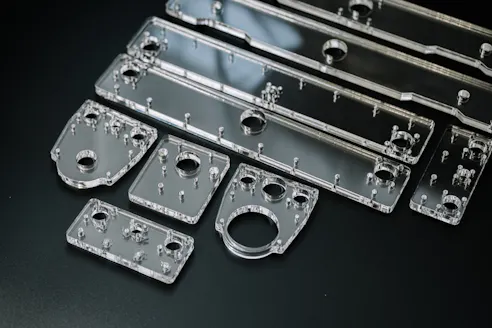 Acrylic laser cut parts. Image Credit: Shutterstock.com/ValeriiaES