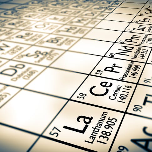 Lanthanide metals. Image Credit: Shutterstock.com/Antoine2K