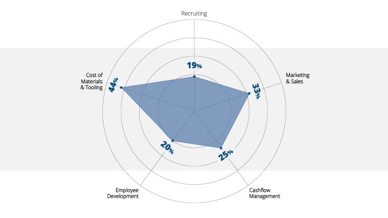 graph: Emerging concerns for small manufacturers.