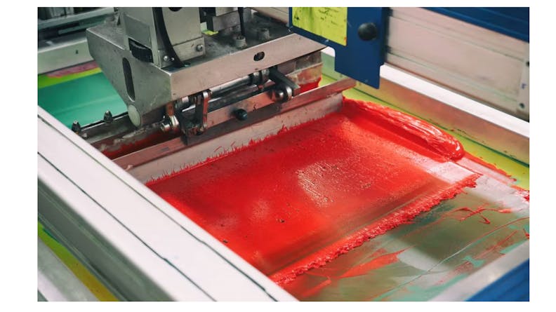 Screen printing, also known as silkscreen printing.