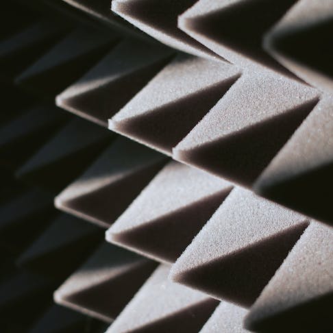 Soundproofing made of polyurethane foam. Image Credit: Shutterstock.com/Timofey_123