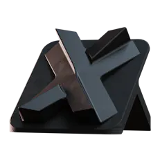 Image of a metal part with black oxide finish.