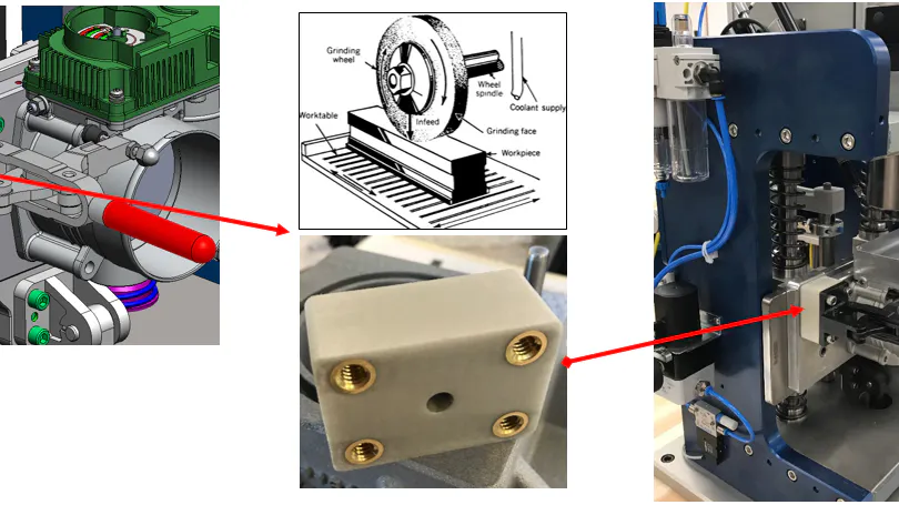 Custom part shown manufactured in SLS Nylon