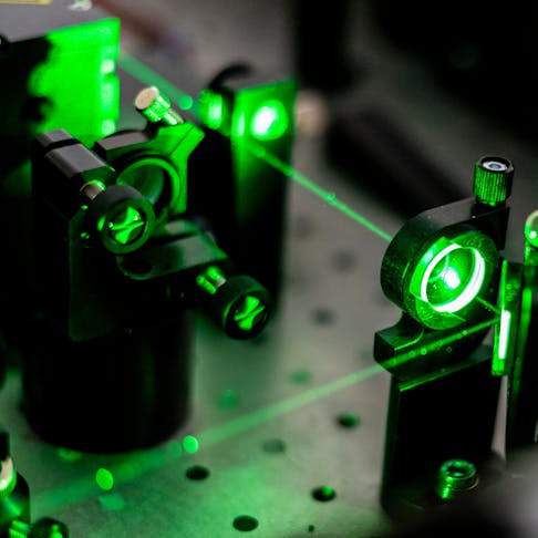 Continuous wave laser. Image Credit: Shutterstock.com/Mike_shots