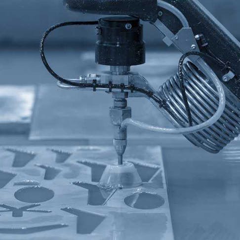 water jet cutting. Image Credit: Shutterstock.com/Pixel B