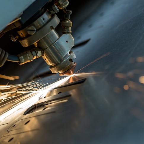 Metal laser cutting close up. Image Credit: Shutterstock.com/Guryanov Andrey