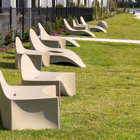 Rotationally molded chairs. Image Credit: Shutterstock.com/Ken Schulze