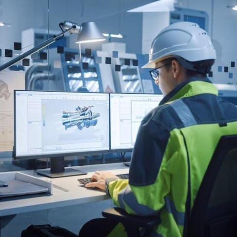 Engineer using CAD software. Image credit: Shutterstock.com/Gorodenkoff