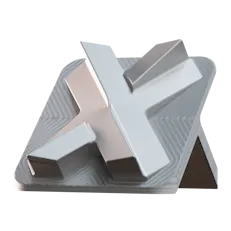 Image of an aluminum stand with a clear chromate conversion finish.