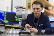 CMM inspection and measurement of part QA