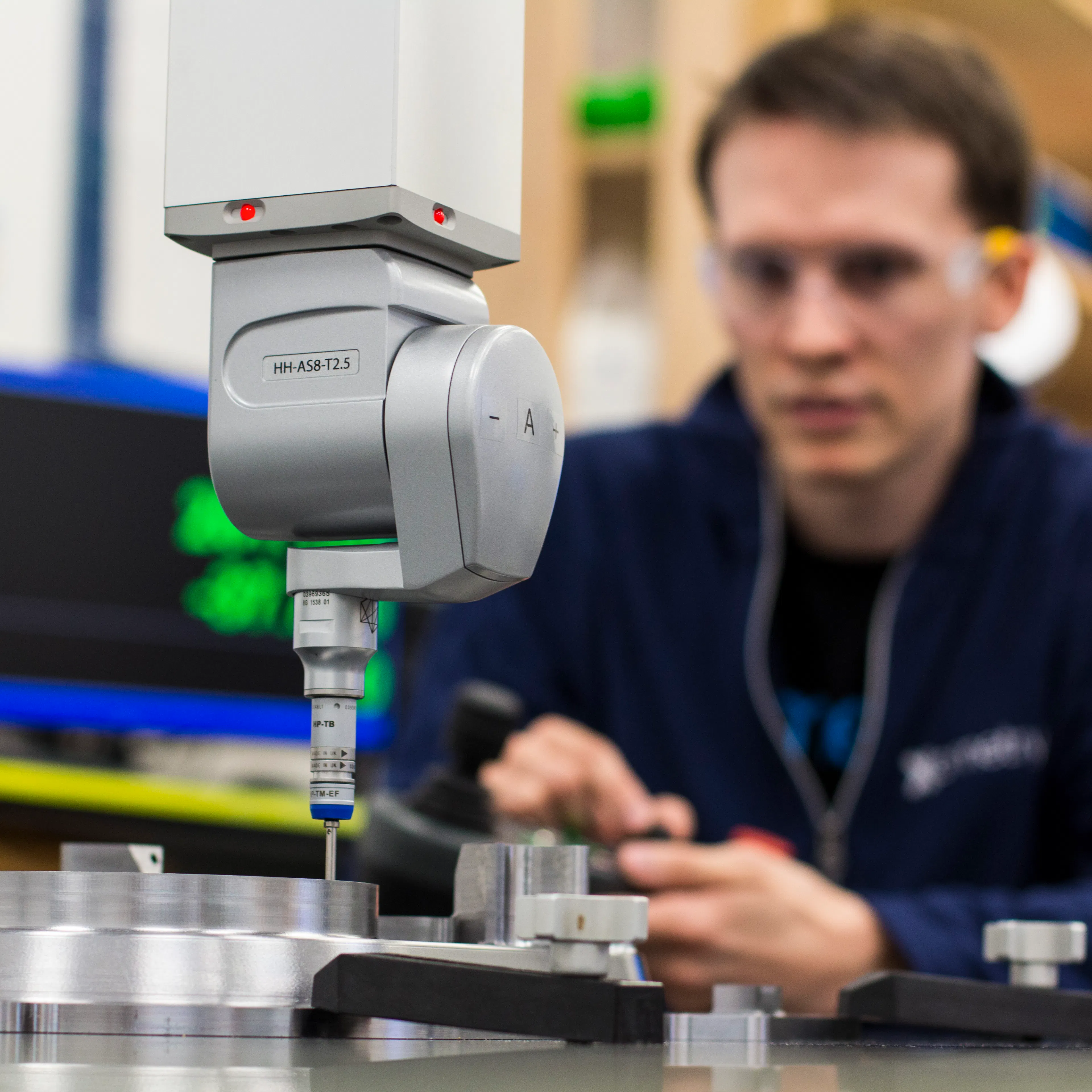CMM inspection and measurement of part QA