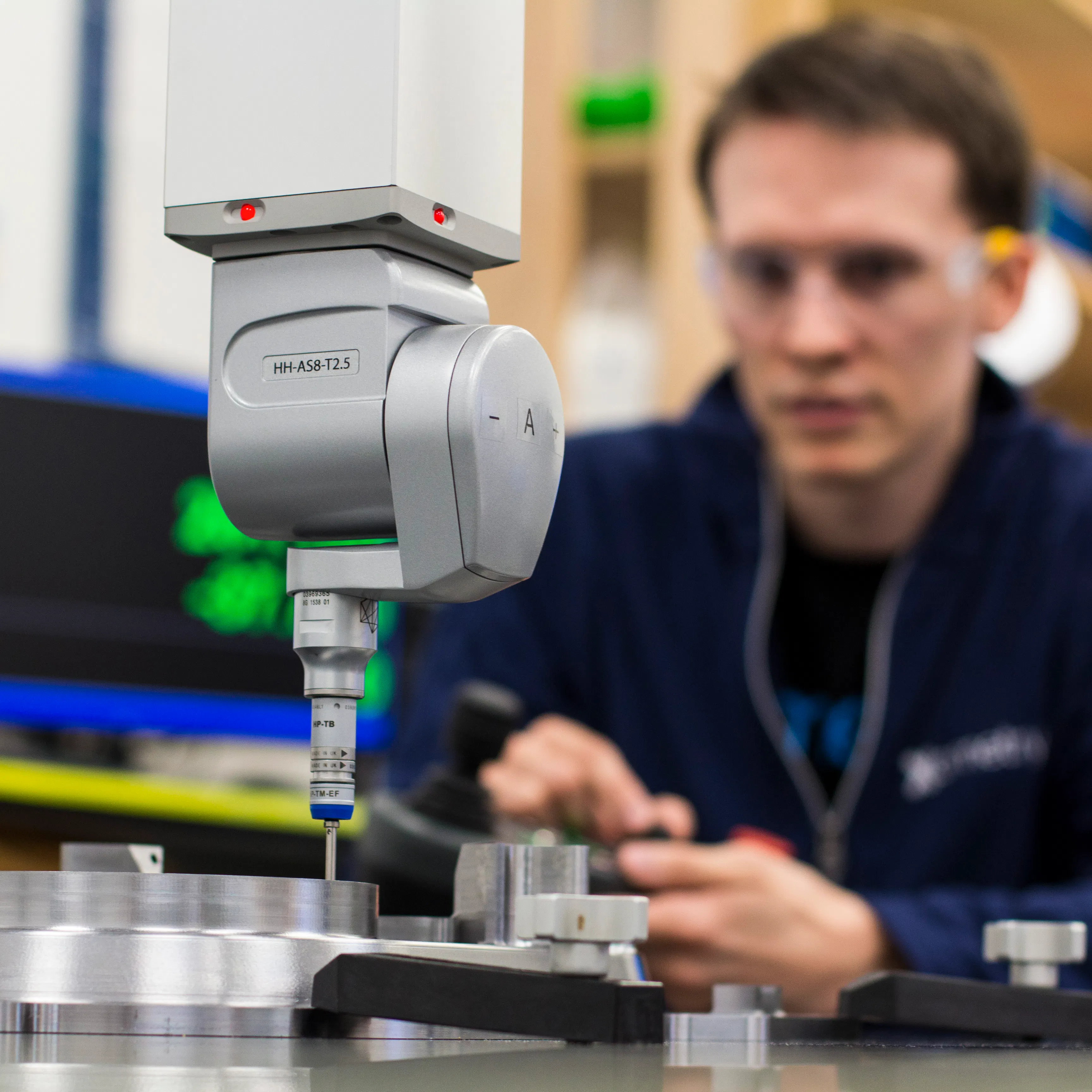CMM inspection and measurement of part QA