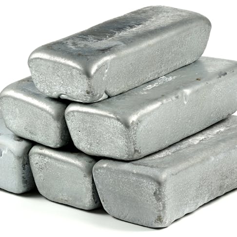 Zinc ingots. Image Credit: Shutterstock.com/Bjoern Wylezich