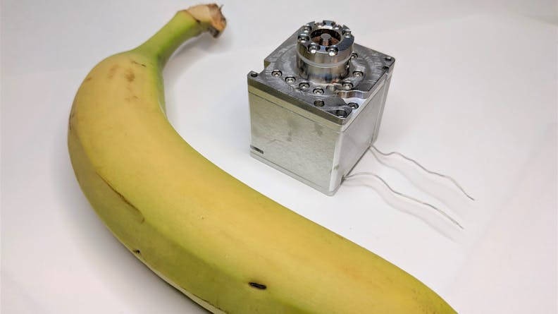 The thruster next to a banana