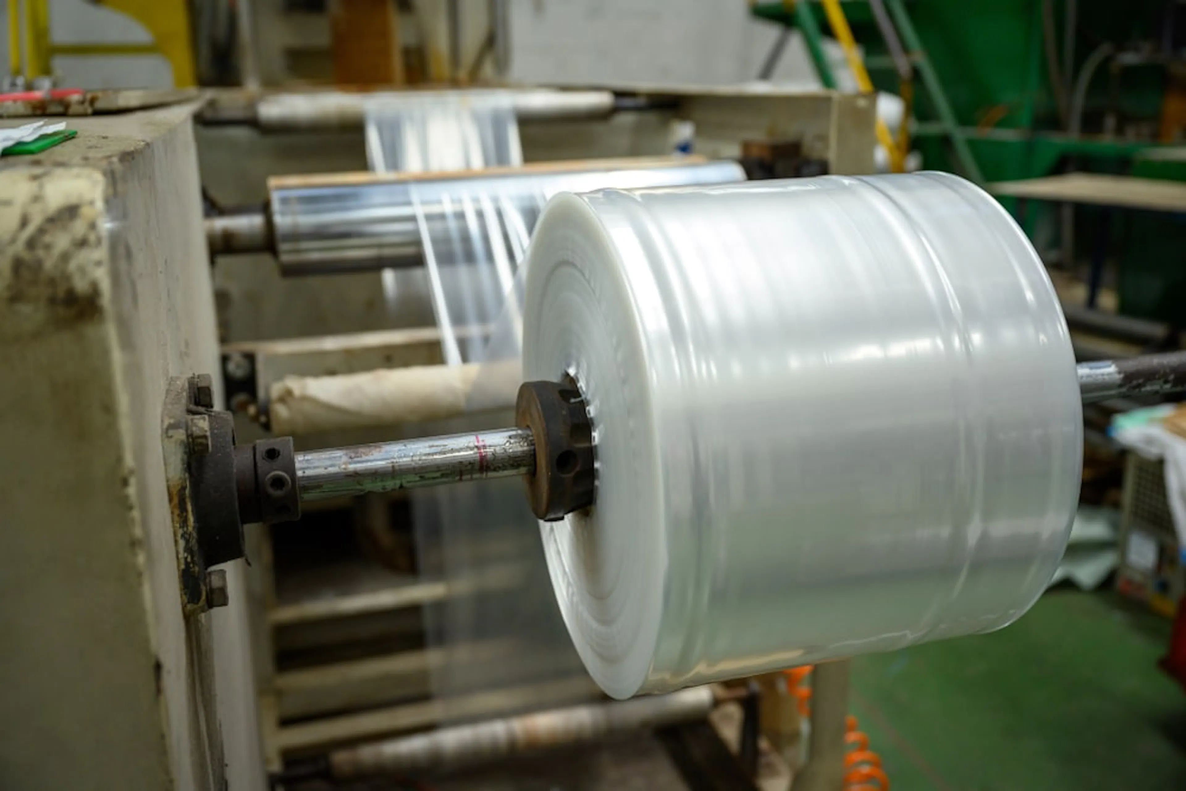 A roll of low density polyethylene film. Image Credit: lowpower225/Shutterstock.com