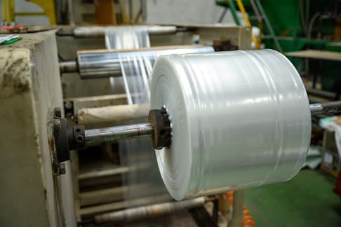 A roll of low density polyethylene film. Image Credit: lowpower225/Shutterstock.com