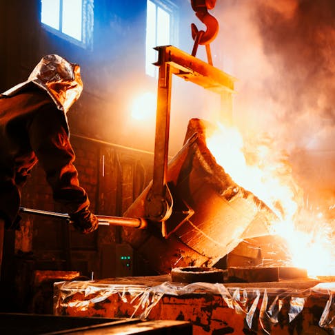 Molting metal. Image Credit: Shutterstock.com/Panksvatouny