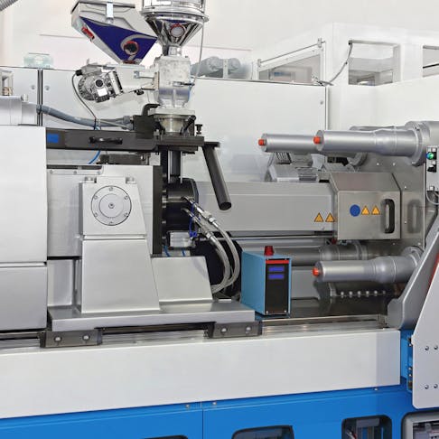 Injection molding machine. Image Credit: Shutterstock.com/Baloncici