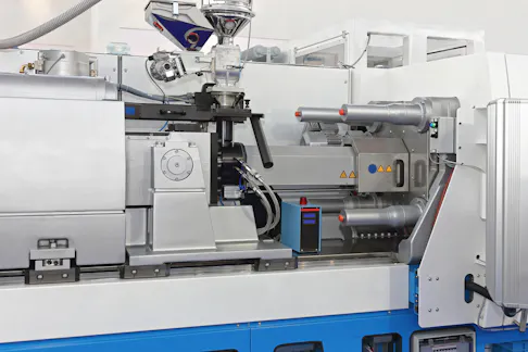 Injection molding machine. Image Credit: Shutterstock.com/Baloncici