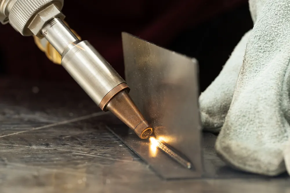 Laser welding plates. Image Credit: Shutterstock.com/Kirill_ak_ white