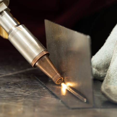 Laser welding plates. Image Credit: Shutterstock.com/Kirill_ak_ white