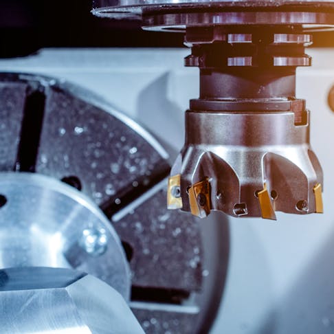 CNC face milling. Image Credit: Shutterstock.com/Nordroden