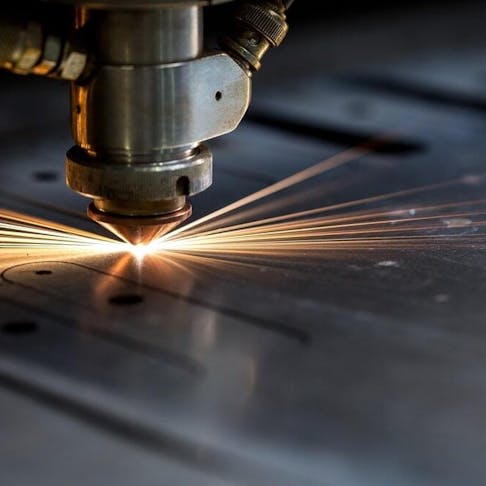 Laser cutting on metal. Image Credit: Shutterstock.com/Guryanov Andrey