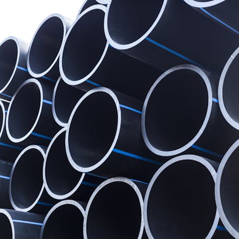 HDPE pipes. Image Credit: Shutterstock.com/SOMRERK WITTHAYANANT