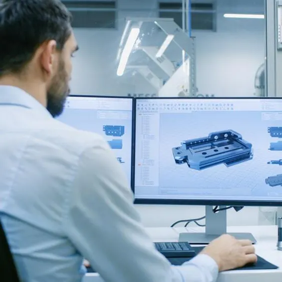Engineer working on CAD software. Image Credit: Shutterstock.com/Gorodenkoff