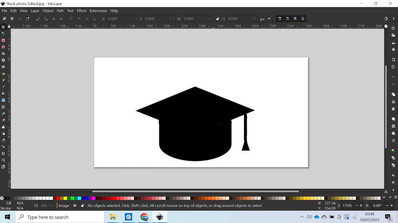 Mortarboard in Inkscape