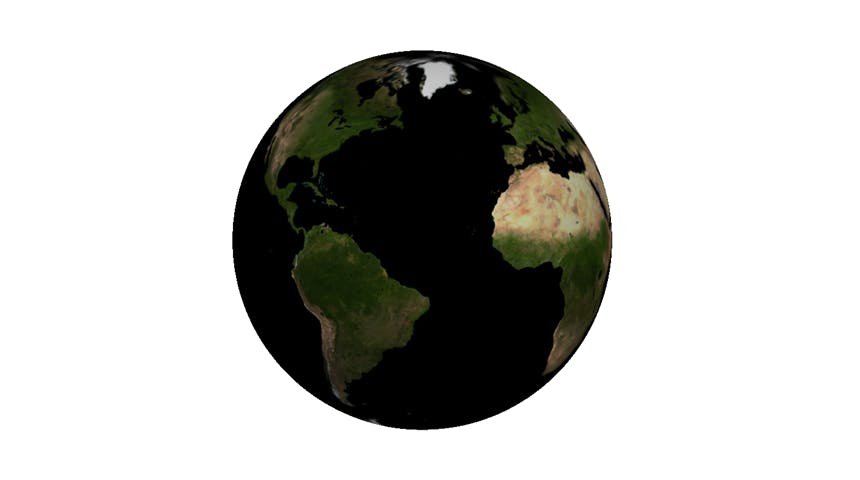 Preview of a textured globe model in CAD