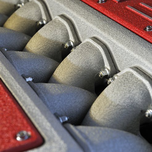 Powder coated engine. Image Credit: Shutterstock.com/Max Earey