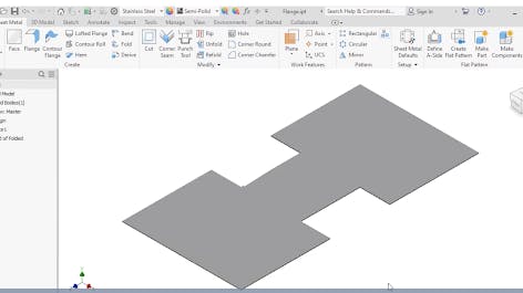 Sheet Metal Flange Feature in Autodesk Inventor