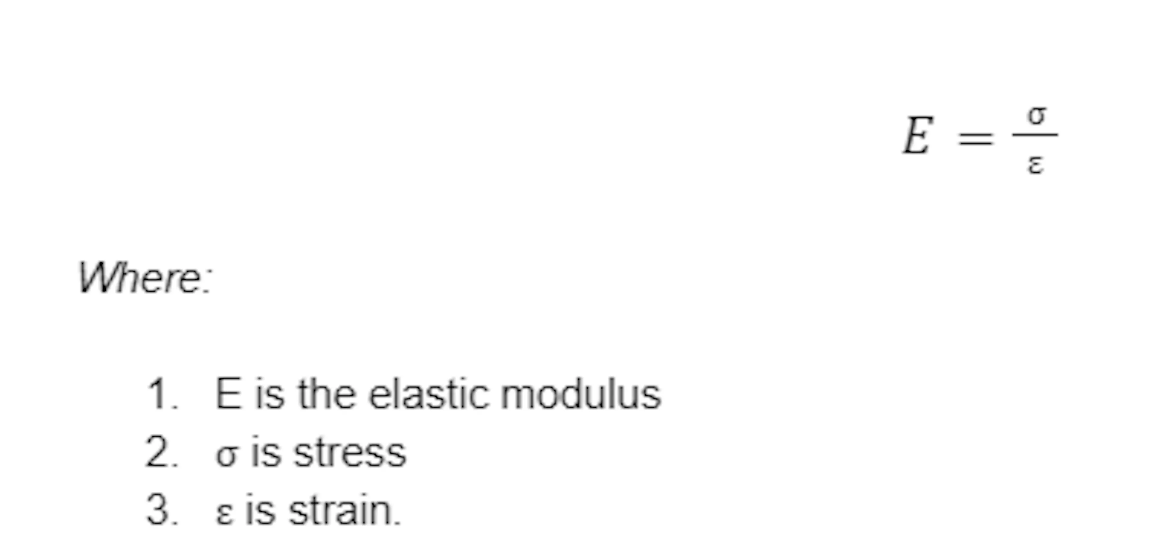 young's modulus formula