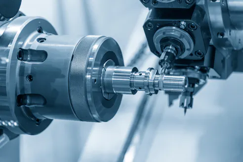 CNC turning. Image Credit: Shutterstock.com/Pixel B