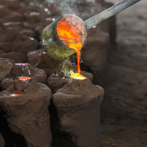 Brass casting. Image Credit: Shutterstock.com/tool2530